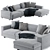 Luxury Molteni & C Turner Corner Sofa 3D model small image 1