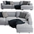 Luxury Molteni & C Turner Corner Sofa 3D model small image 3