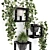 Rusty Concrete Pot Indoor Hanging Plants 3D model small image 5