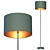 Elegant Black Copper Floor Lamp 3D model small image 2