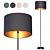 Elegant Black Copper Floor Lamp 3D model small image 6