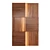 Luxury Walnut Wood 3D Wall Panels with Built-in Lighting - Store 54 3D model small image 1