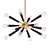 Zodiac Aged Brass Chandelier 3D model small image 1