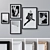 Elegant Photo Frames Set - 5 Sizes 3D model small image 1