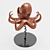 Copper Squid Art Decor 3D model small image 3