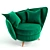 Volta Swivel Armchair 3D model small image 2