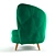 Volta Swivel Armchair 3D model small image 5