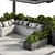 Roof Garden Pergola Set 3D model small image 3