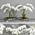 Elegant Orchid: Vase 108 3D model small image 1