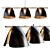 Arnau Bent Metal Chandelier | Elegant Linear Lighting 3D model small image 1