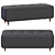 Elegant Margot Ottoman Bench 3D model small image 3