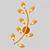 Elegant Brass and Glass Wall Lamp 3D model small image 3