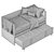 Dreamland 03: Stylish Children Bed 3D model small image 5