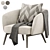 Modern Elegance: Uovo Armchair with Pillows 3D model small image 1