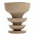 Pimar Ondulation: Italian Design Sculptural Stone Vase 3D model small image 1