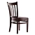 Mahogany Wood Restaurant Chair: Elegant Vertical Slat Back 3D model small image 2