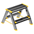 Double-Sided Steel 2-Step Stepladder 3D model small image 1