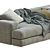 Elegant Cassina Miloe Sofa 3D model small image 2