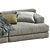 Elegant Cassina Miloe Sofa 3D model small image 7