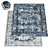 Vintage Blue Persian Rug - Distressed Elegance 3D model small image 1