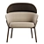 Modern Italian Wam 1570 Armchair 3D model small image 3