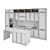 Modern Kitchen Set - Gas Hob, Oven, Coffee Machine, Sink & Hood 3D model small image 6