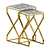 Stunning Gold Laser Cut Nesting Tables 3D model small image 1