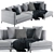 Minotti Allen Corner Sofa: Stylish and Comfortable 3D model small image 2