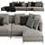 Minotti Allen Corner Sofa: Stylish and Comfortable 3D model small image 5