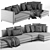 Minotti Allen Corner Sofa: Stylish and Comfortable 3D model small image 6