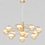 Elegant Freya Pendant Lamp with Amber Glass Shade 3D model small image 1