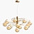 Elegant Freya Pendant Lamp with Amber Glass Shade 3D model small image 4