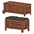 Modern Outdoor Storage Bench - Brown Stained | IKEA ÄPPLARÖ 3D model small image 1