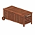 Modern Outdoor Storage Bench - Brown Stained | IKEA ÄPPLARÖ 3D model small image 2