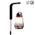 Nasoa Glass and Wood Wall Lamp - Modern Style 3D model small image 1