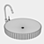 Elegant Stone Italia Cube Sink 3D model small image 3