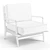 Rattan and Teak Arlo Chair 3D model small image 6