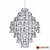 Sorbonne Glass Cascade Chandelier 3D model small image 2