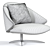 Stylish Arm Upholstered Accent Chair 3D model small image 3