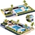 Exquisite Backyard Oasis: Pool, Palm Trees & Sun Chair 3D model small image 1