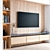 Sleek TV Stand: 500cm L x 40cm W x 300cm H 3D model small image 3