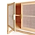 Elegant Wood Rattan Sideboard 3D model small image 6