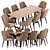 Modern Dining Set: HDC 007 Chair & Opalo Table 3D model small image 2