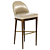 Elegant Laurent Bar Stool 3D model small image 1