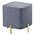 Burnett Leather Stool: Elegant and Versatile Seating 3D model small image 5