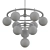 Elegant Alluria Weathered Black Chandelier 3D model small image 2