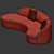 Elegant Curved Sofa: Otium Capital Collection 3D model small image 4