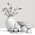 Lemony Delight: Decorative Vase Set 3D model small image 3