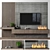 Versatile TV Wall: High-Quality Design & Editable 3D model small image 1