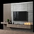 Versatile TV Wall: High-Quality Design & Editable 3D model small image 4